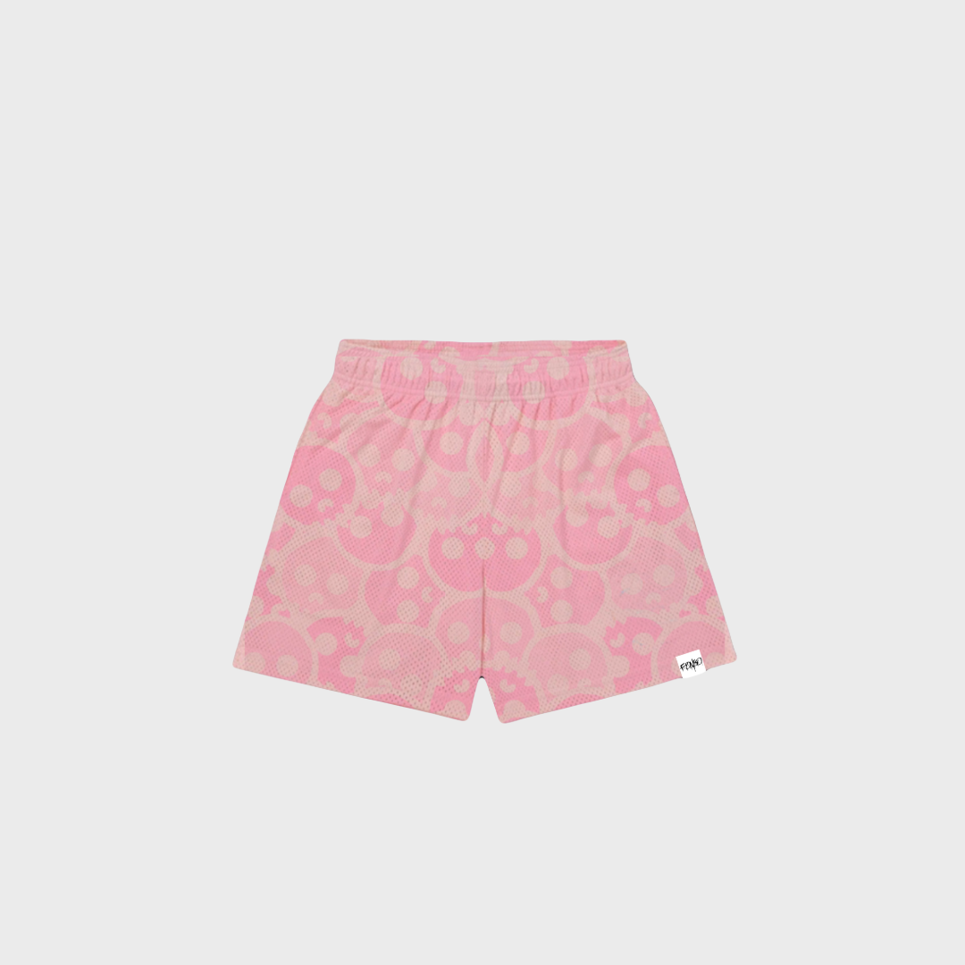 Pink Skull Shorts