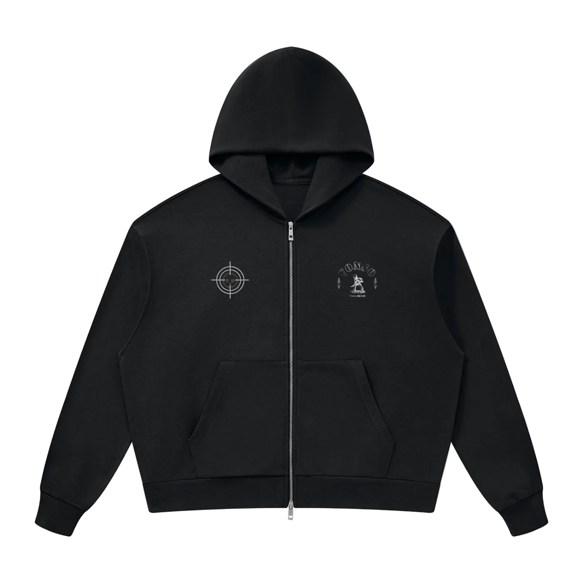 Fonso Drop Shoulder Full Zip Hoodie